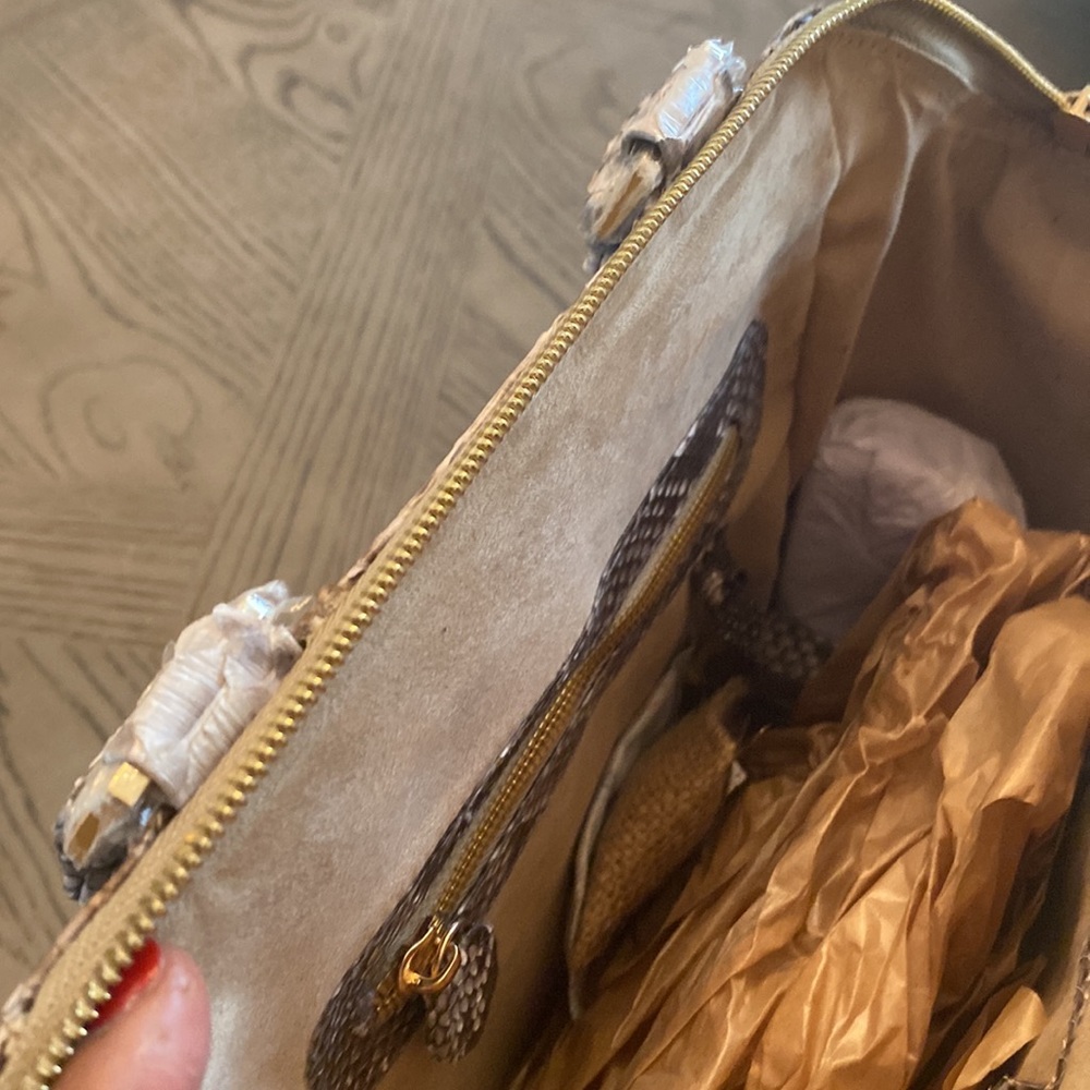 Grand Pelle Handcrafted 100% Python Leather Natural Color - Picture 4 of 9